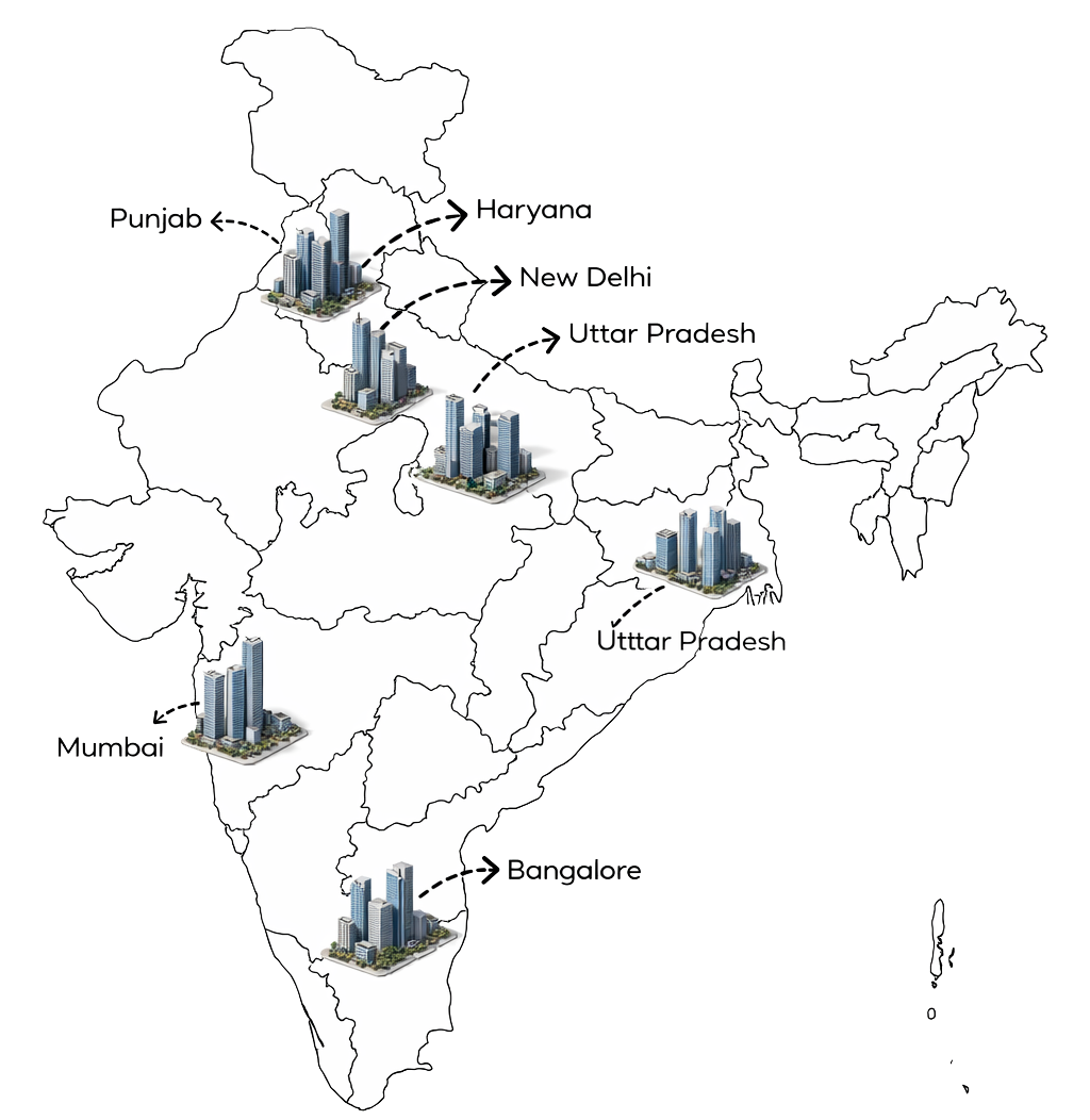 Map of locations RASO serves across India