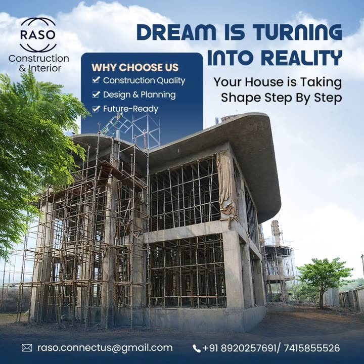 Dream is turning into reality — your house is taking shape step by step.